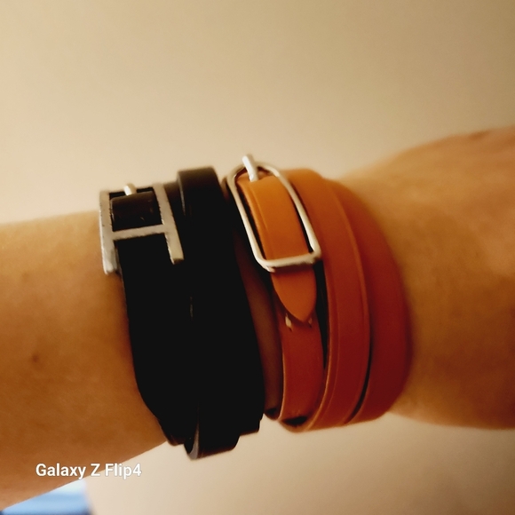 Hermes Natural Leather Palladium Quadruple Tour Bracelet - Picture 6 of 13